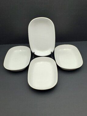 Corningware Sidekick Snack Plates Corning White Oblong Rectanglar Dessert Plates